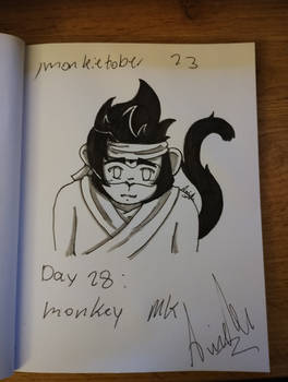 monkietober 23 day 28 monkey MK