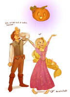 Rapunzel and her pumpkin