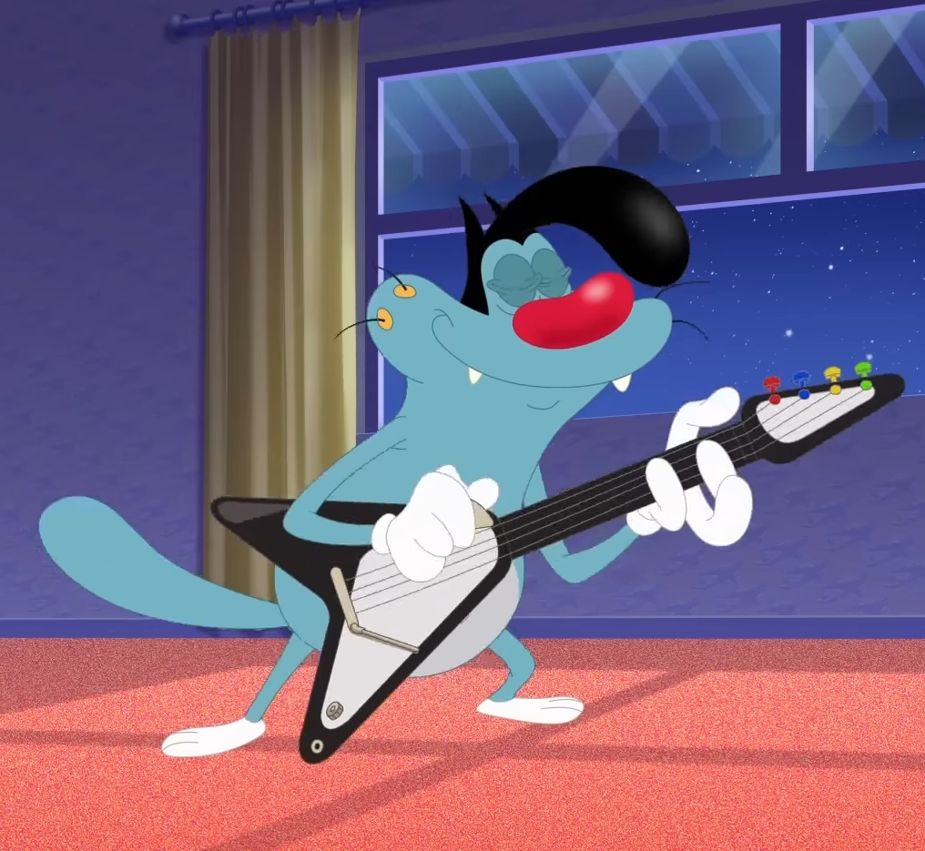 Ogger Beat Oggy Holding a Guitar by dancecentralfan52 on DeviantArt