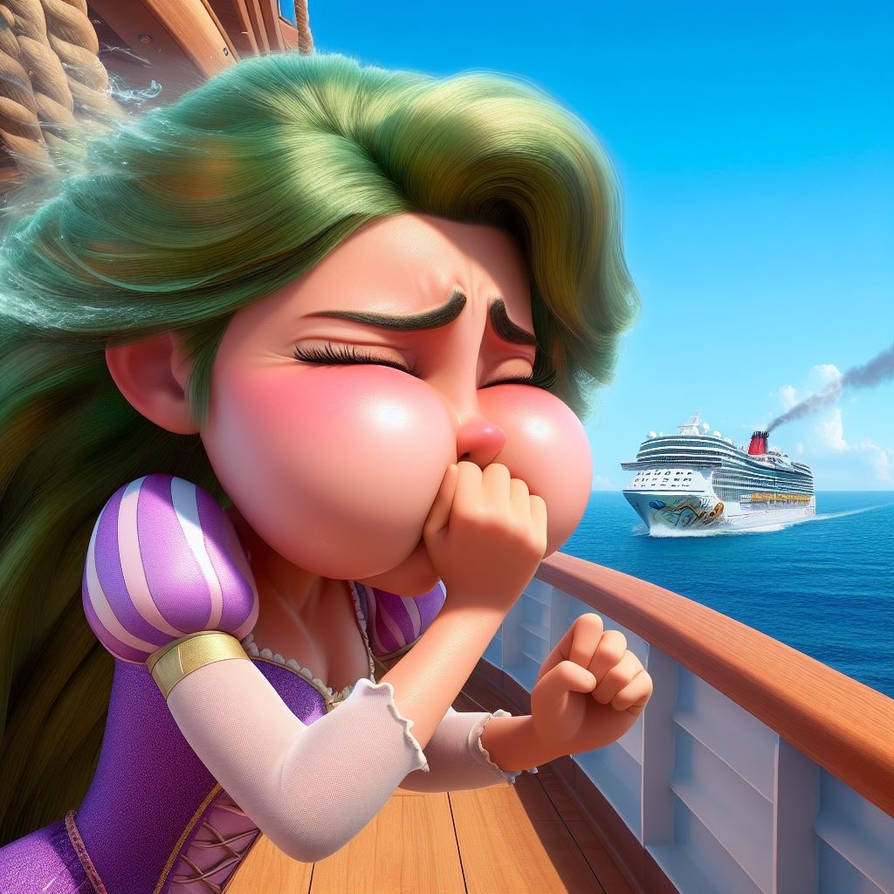 Rapunzel Inflation Rapunzel Puffy Cheeks 3 (AI) by inflationfuntime on DeviantArt