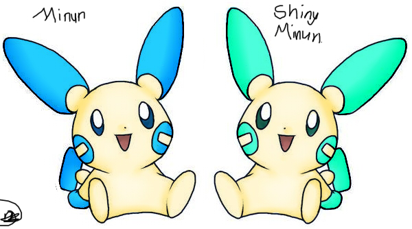 Minun and Shiny Minun!!!