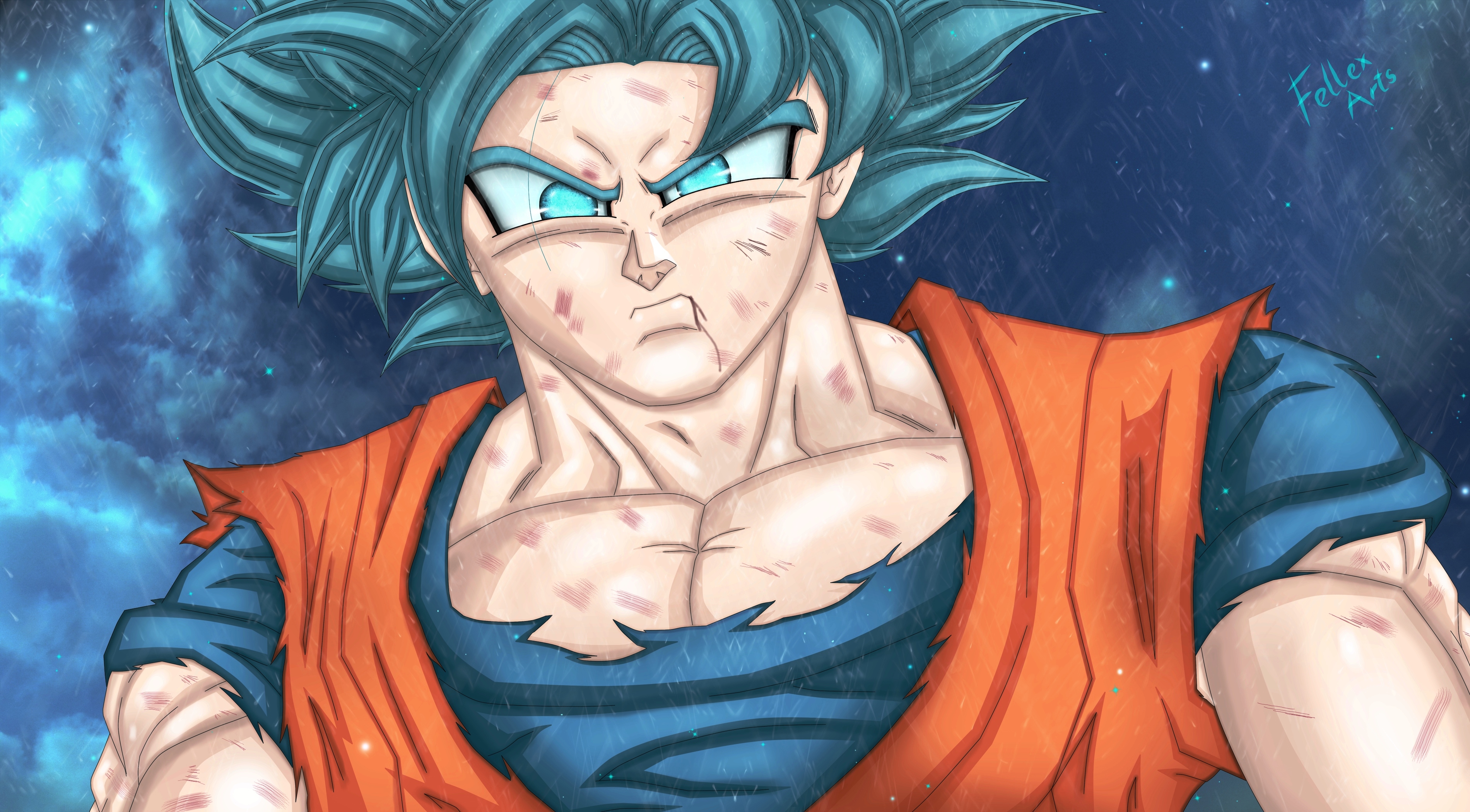 Goku Super Saiyan Blue Full Power Instinct by VitorOliveira9 on DeviantArt