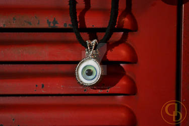 Blue/green opal eyeball close up