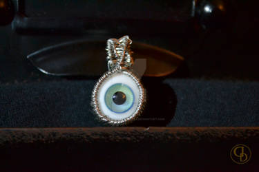 Blue/green opal eyeball detail