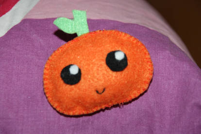 cute orange brooch