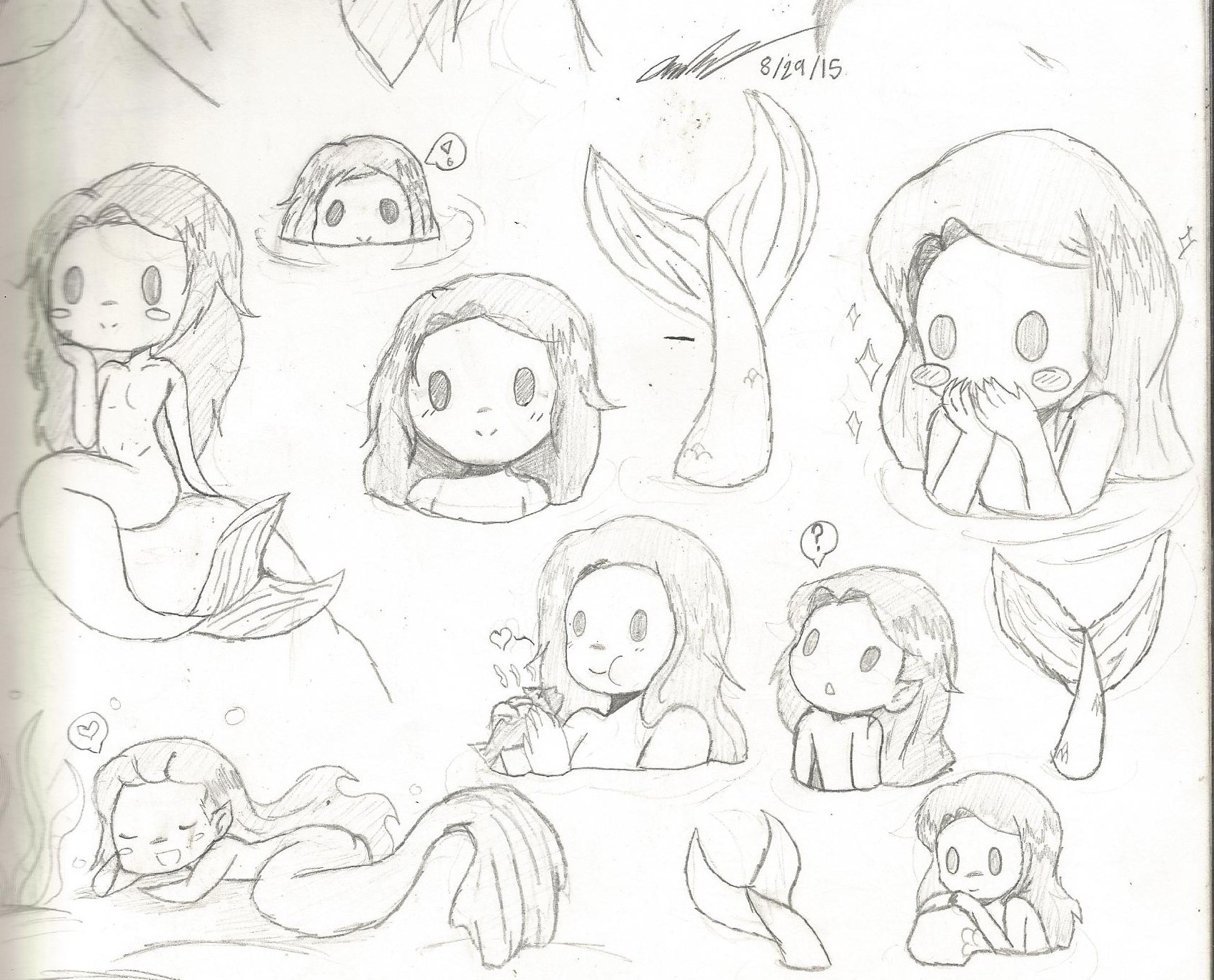 Gift: Merman! Loki Sketch Dump