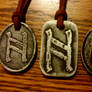 Etched aluminum runes