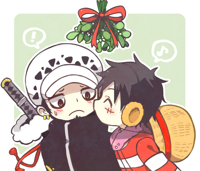 kiss under the mistletoe