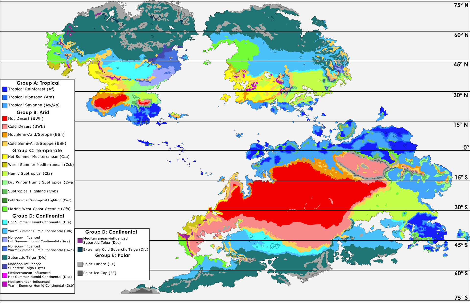 Climate Map Deviantart Equestria at War - Koppen Climate Clasification by Nagerleral on DeviantArt