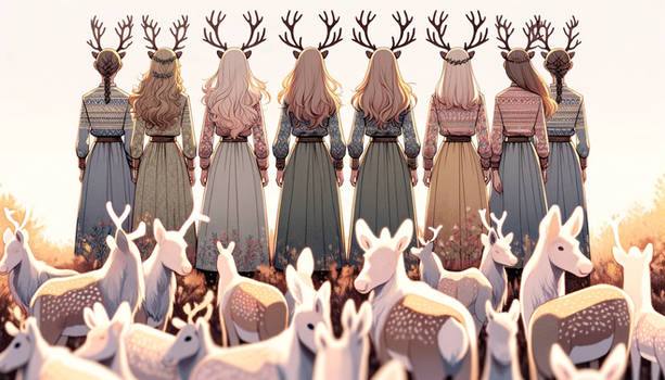 A Reindeer Girl Group