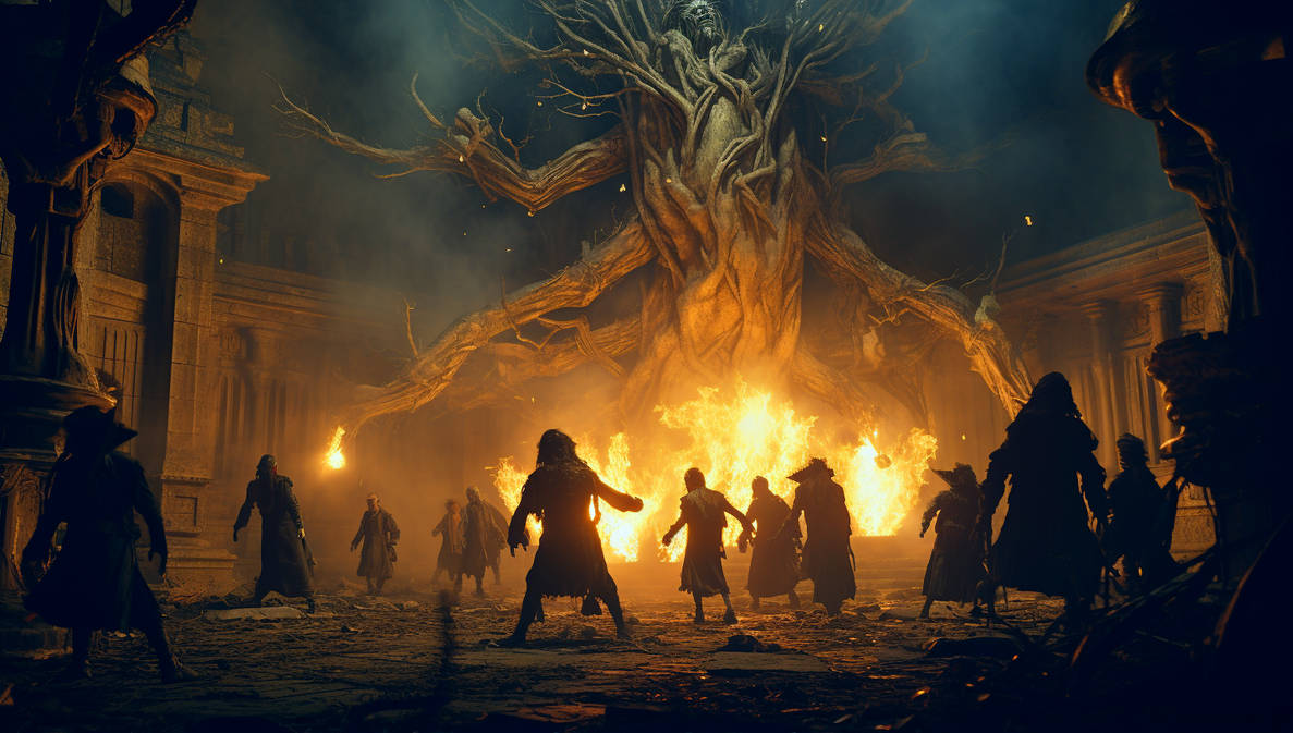 The Cult Of The Haunted Tree by NeuralPainter on DeviantArt