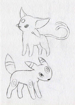 Espeon and Umbreon