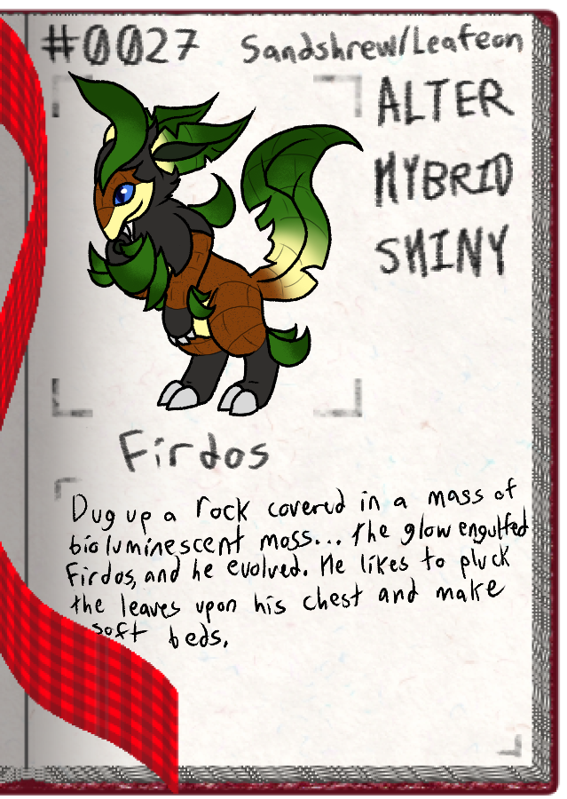 Firdos Key Firdos the Sandshrew-Leafeon by VoidPrinceObsidian on DeviantArt