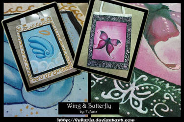 Angel Wing and Pink Butterfly