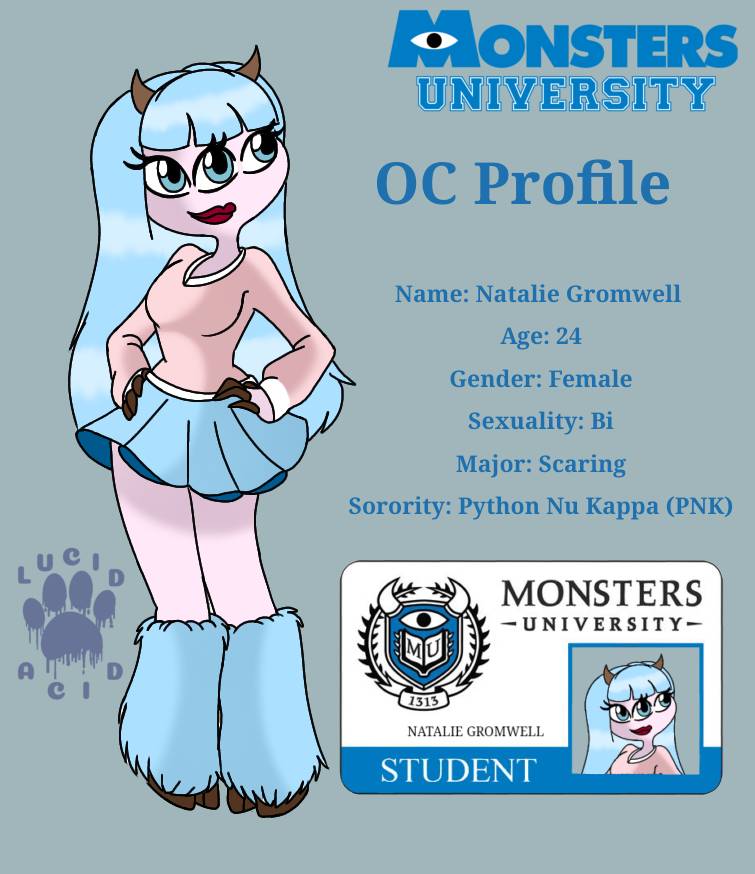 Python Nu Capa Monsters University OC: Natalie Gromwell by Queen-Of-Wererabbits on ...