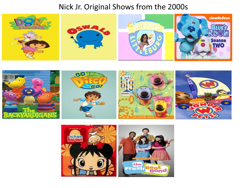 Nick Jr Original Shows From The 2000s By Mnwachukwu16 On Deviantart