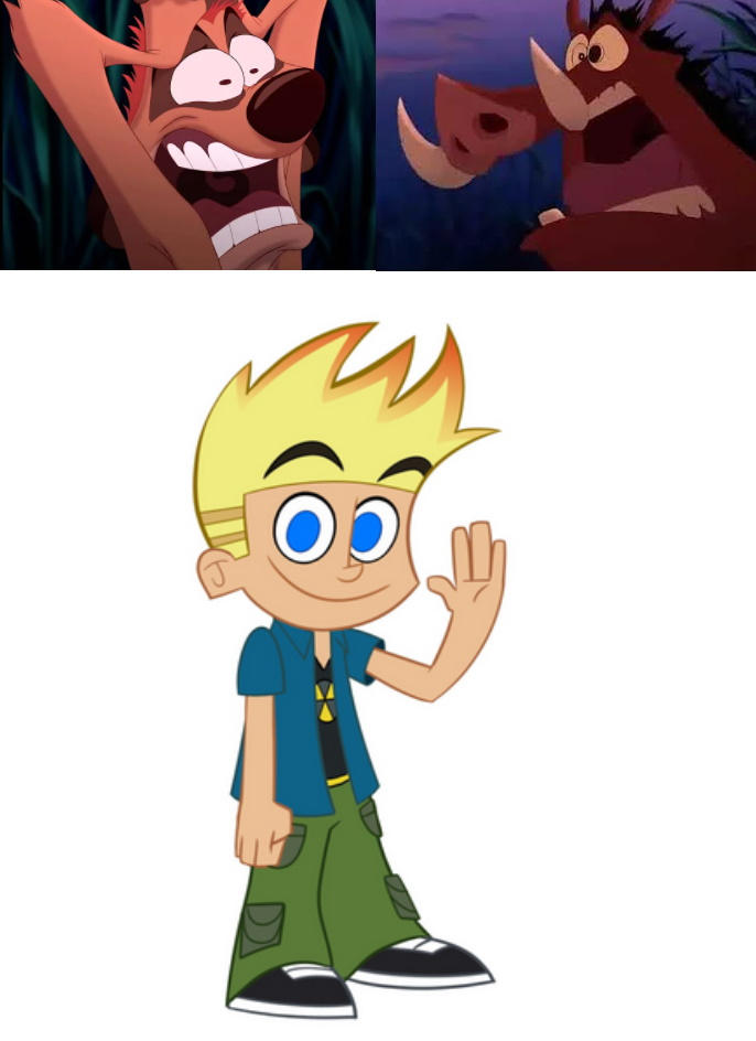 Timon and Pumbaa Scream at Johnny Test by mnwachukwu16 on DeviantArt