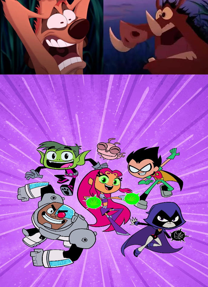 Timon and Pumbaa Scream at TTG Characters by mnwachukwu16 on DeviantArt