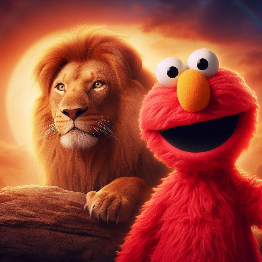 ELMO AND LIVE-ACTION SIMBA by mnwachukwu16 on DeviantArt