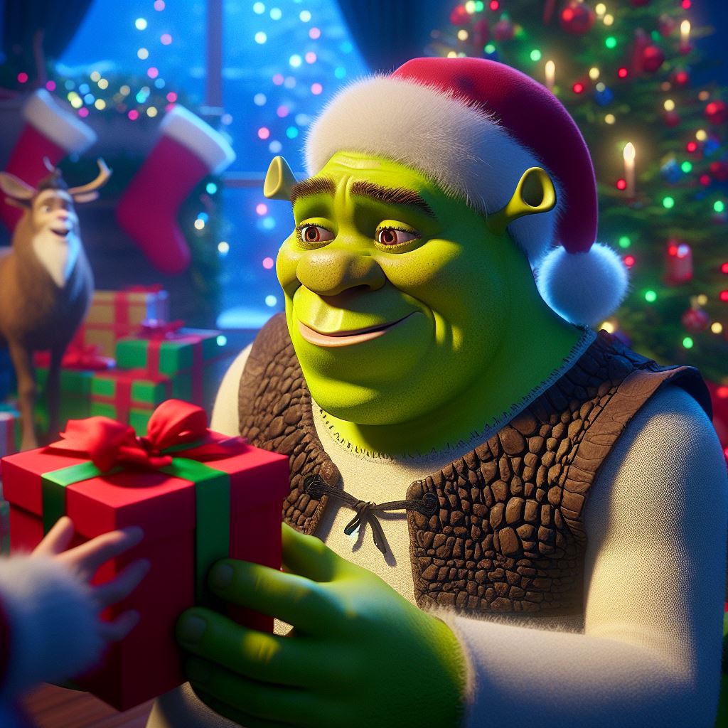 Shrek Receives a Christmas Gift 2 by mnwachukwu16 on DeviantArt