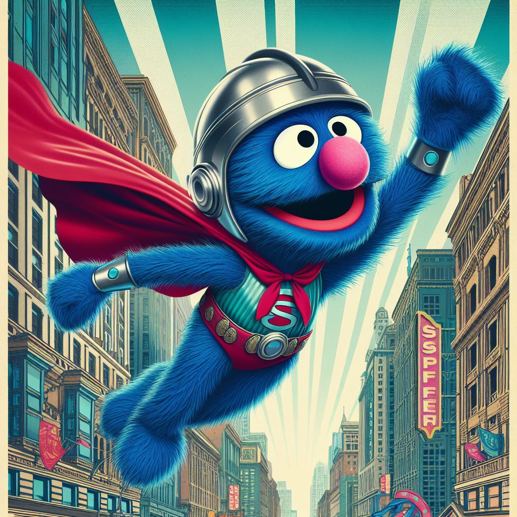 Super Grover from Sesame Street by mnwachukwu16 on DeviantArt