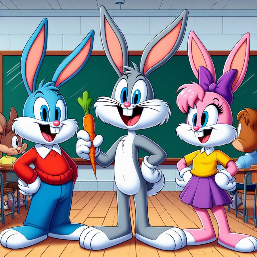 Buster, Babs, and Bugs Bunny by mnwachukwu16 on DeviantArt