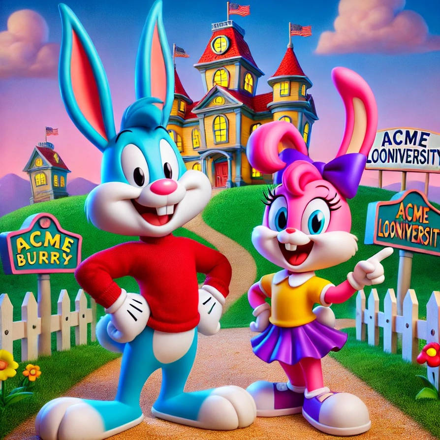 Buster Babs TINY TOONS - BUSTER AND BABS BUNNY (AI Art) by mnwachukwu16 on DeviantArt