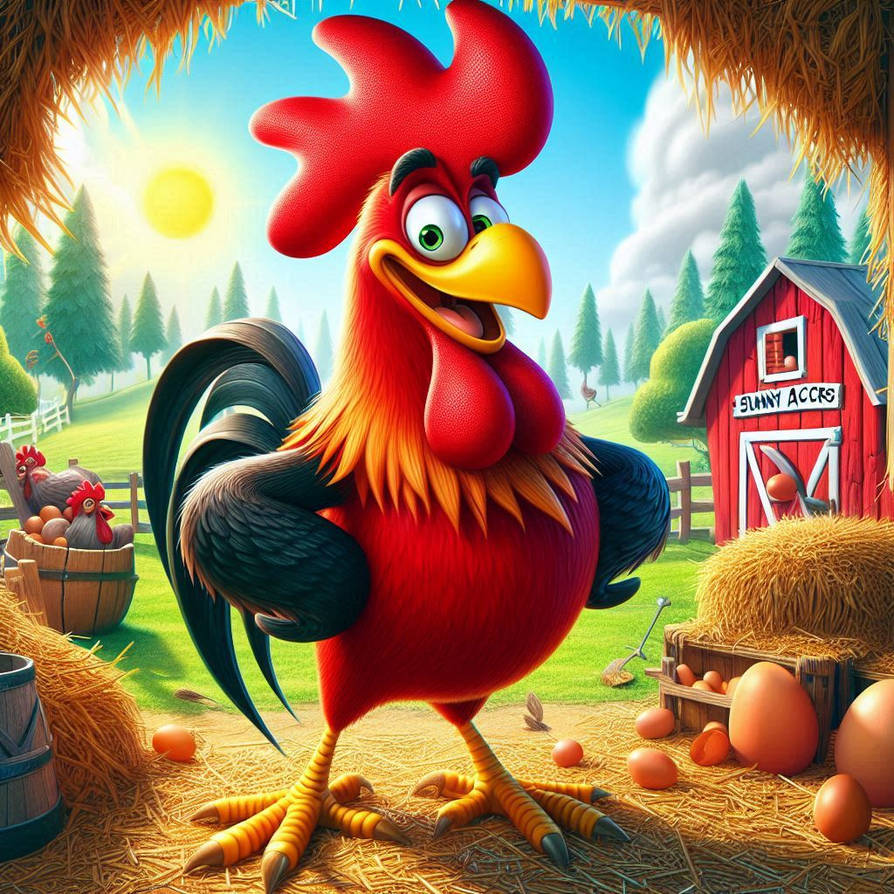 BARNYARD TALES - REX THE ROOSTER (Bing AI) by mnwachukwu16 on DeviantArt