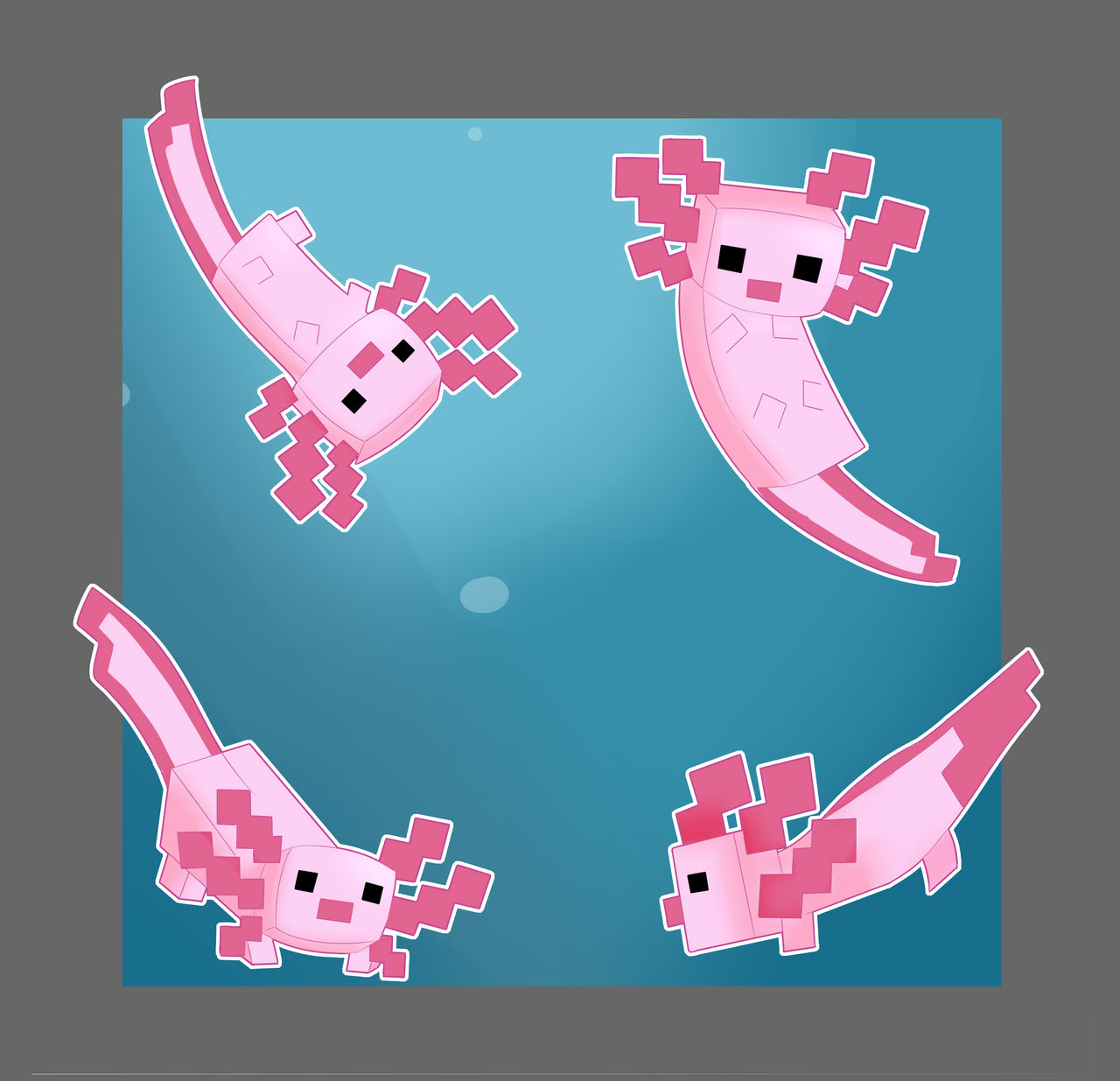 Minecraft Axolotl by PhoebeRot on DeviantArt