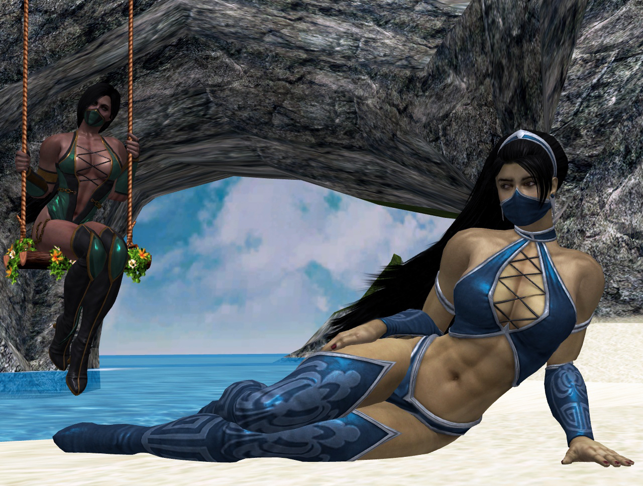 Kitana and Jade.