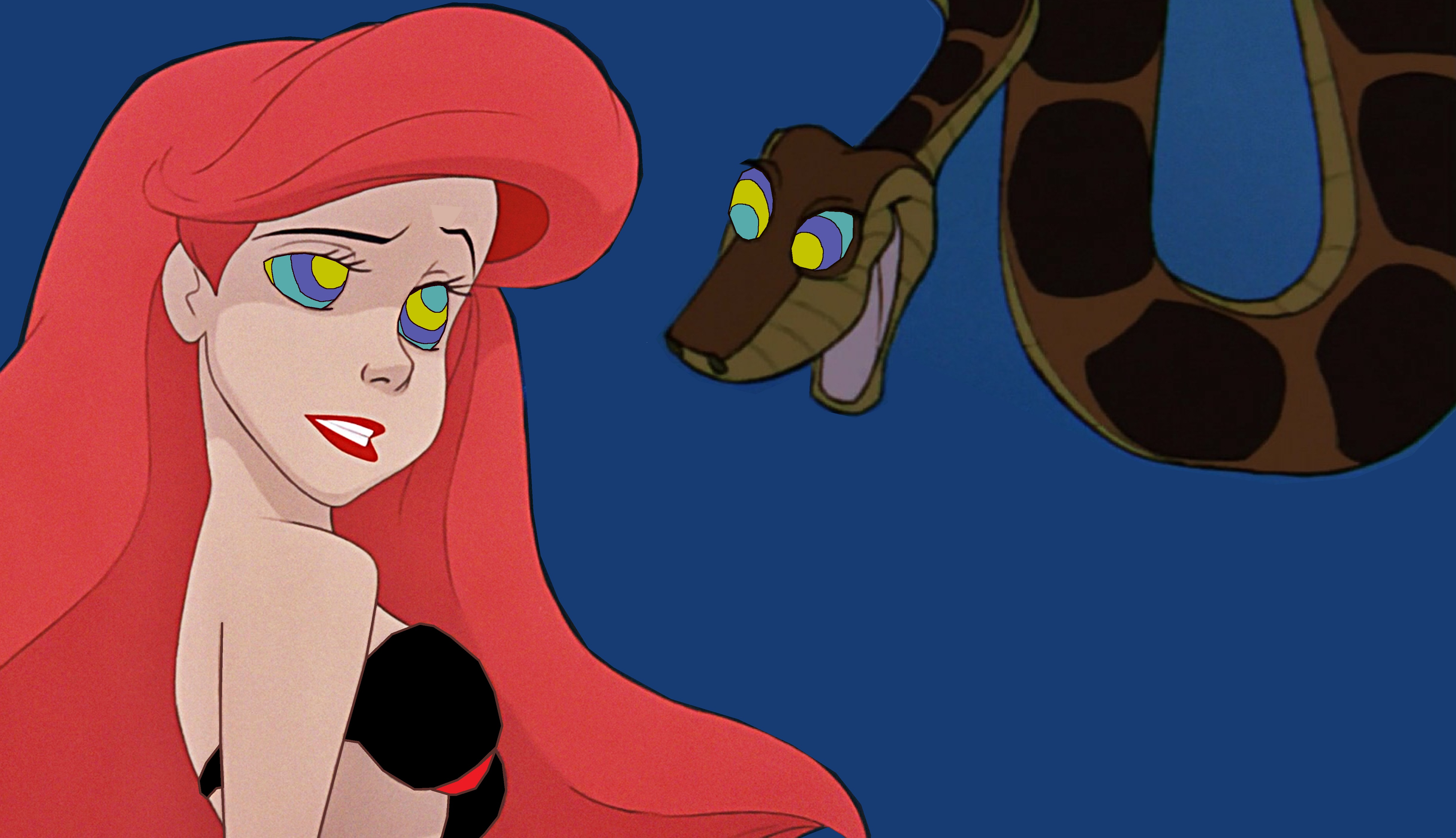 Slave Ariel and Kaa: Both Eyes If You Please.