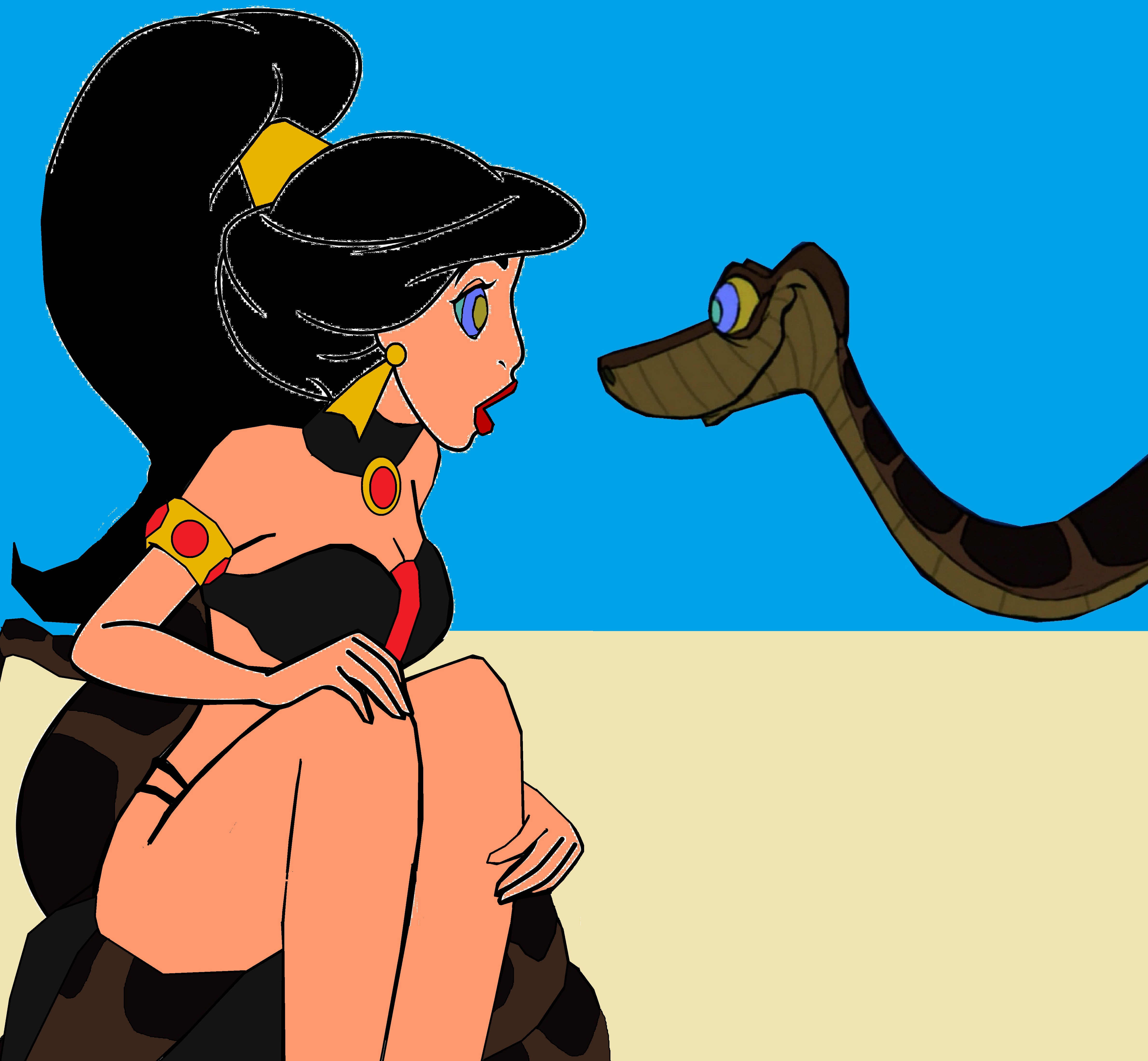 Slave Jasmine and Kaa: So Deeply Hypnotized