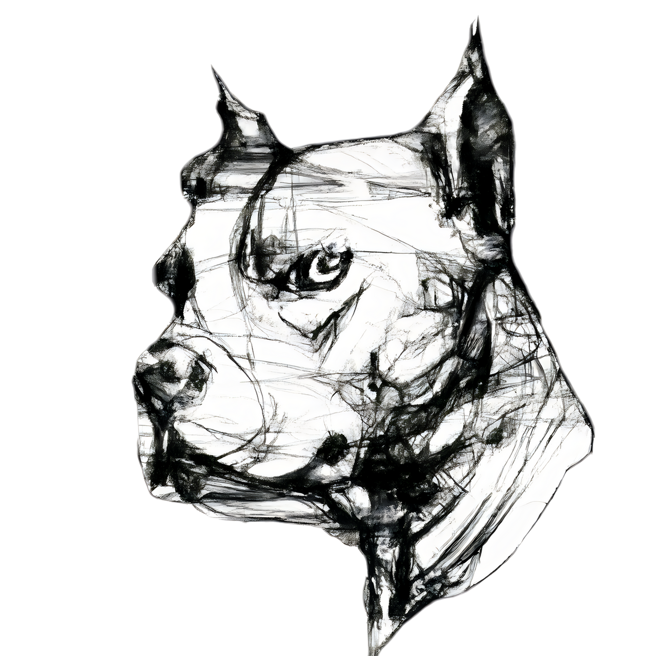 Pibble Draw Pitbull Dog Drawings