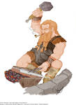 Dwarf in the forge