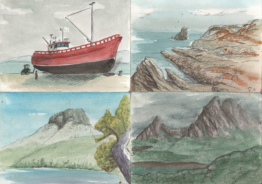 Tasmania - Watercolor Sketches 1