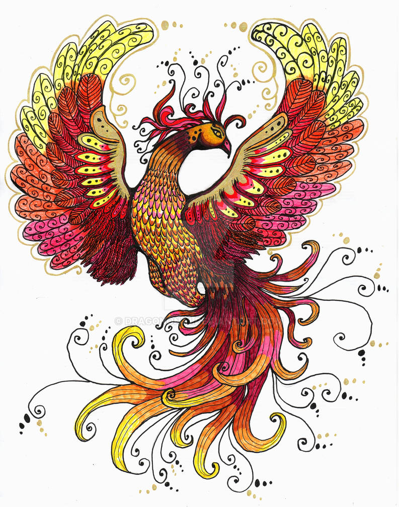 Phoenix Rising Pattern Rising phoenix by Dragonona1 on DeviantArt