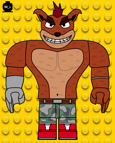 Crash bandicoot lego 2024 minifigure