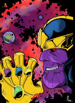 Thanos colo avec Tony Rhodes Gunair au dessin