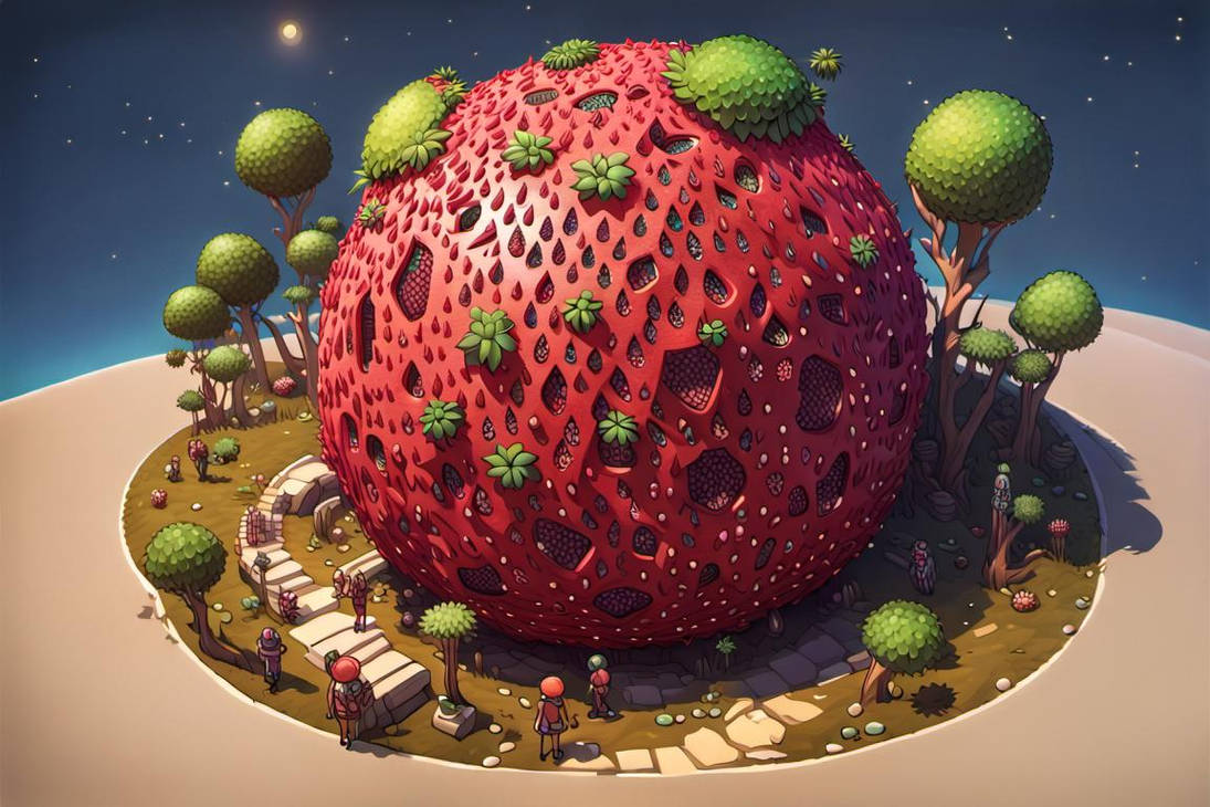 Straw Planet Strawberry Planet: A Giant Orb Crafted from Straws by tintinintibet on ...