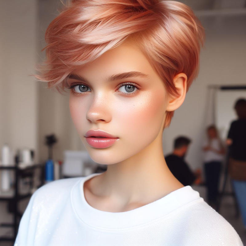 Rose Gold Pixie Cut by 1nkand1ron on DeviantArt