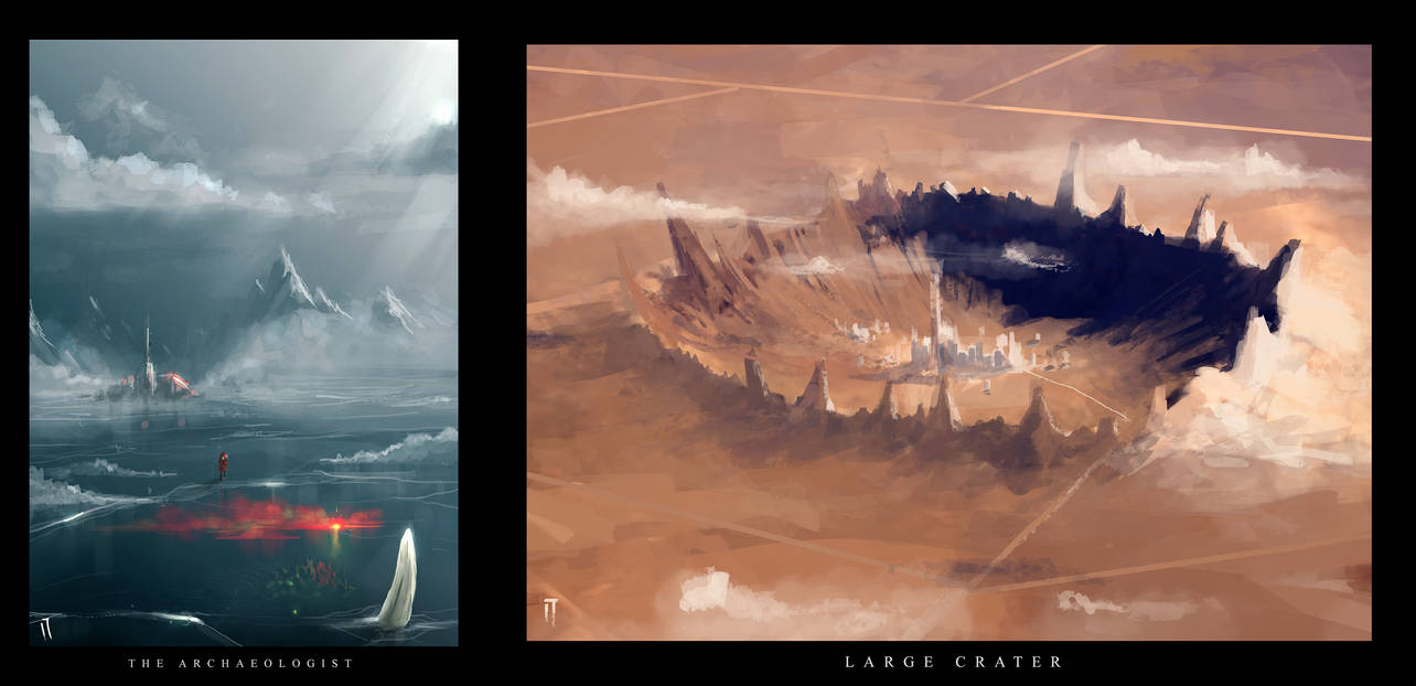 The Archaeologist and Large Crater by Seven-teenth The Archaeologist and Large Crater by Seven-teenth