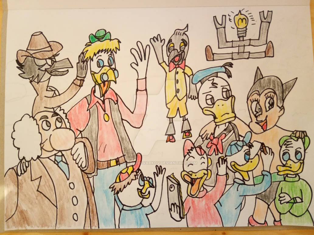 Donald Duck, Gyro Gearloose and Astro Boy by DjordjeCvarkov on DeviantArt