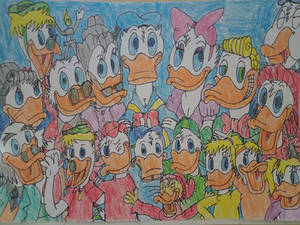 Donald Duck and his family (Tribute to Carl Barks)