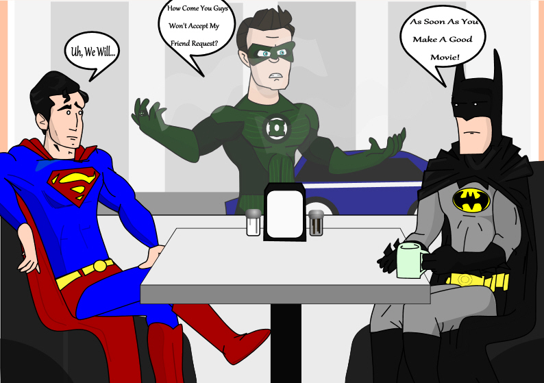 Green Lantern At The Super Cafe by Dylan-G on DeviantArt