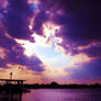 Lilac Skies Over Lake