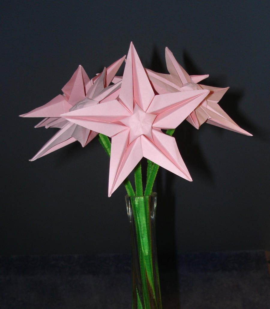 Origami Star Flowers