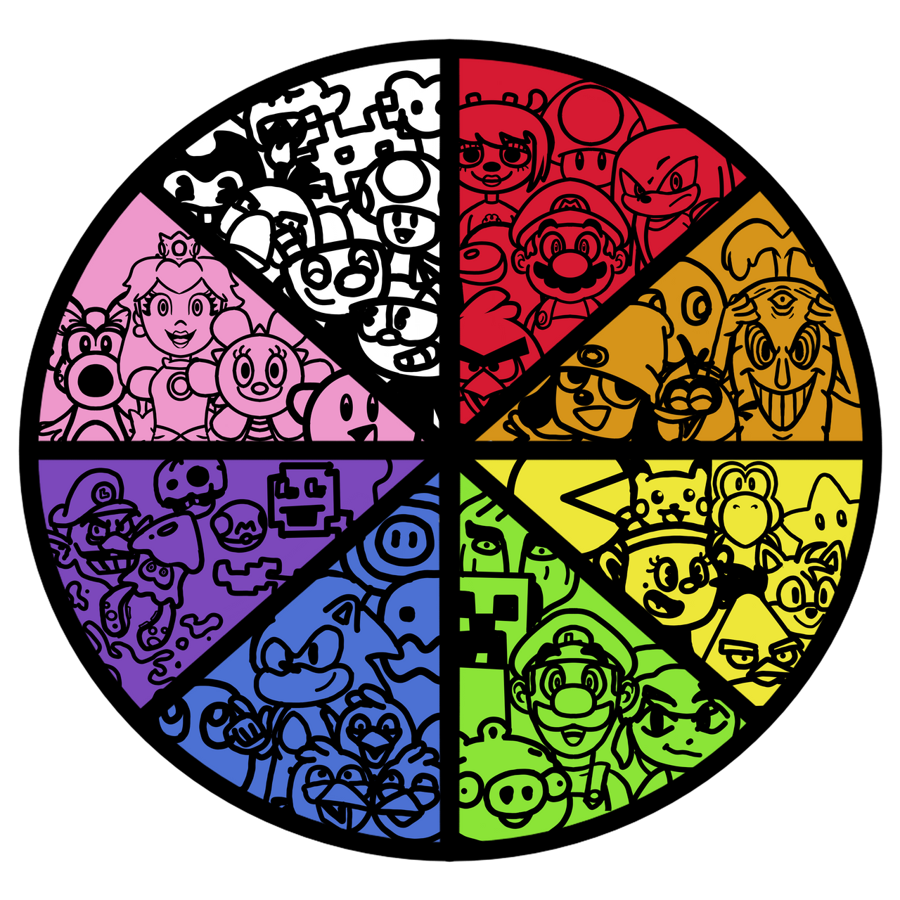 Color Wheel Characters Character Color Wheel by erationaldrawings on DeviantArt