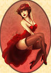 Cherry Pearls Pinup