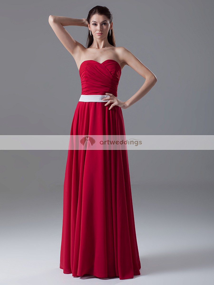 Sweetheart-Ruched-Chiffon-A-Line-Floor-Length-Brid