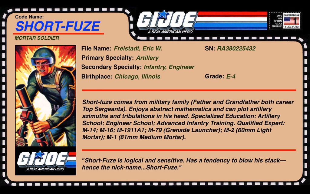 Short Fuze Short-Fuze 1982 Custom File Card by Yujin-Sayonara on DeviantArt